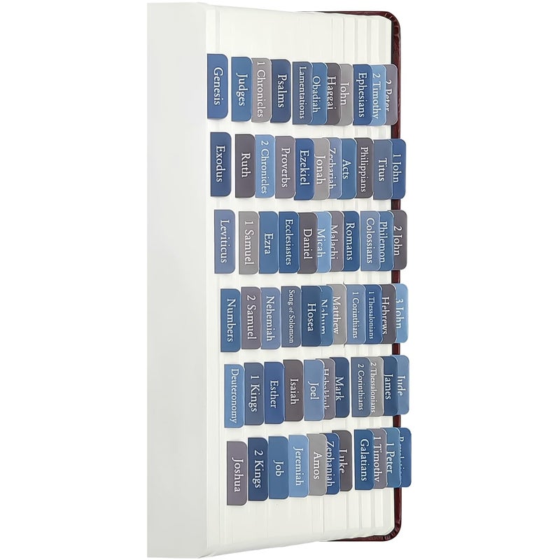 Uzriyl Bible Tabs  Bible Study Supplies  Laminated Blue Bible Journaling Tabs for Men Women Kids  Large Print Bible Labels Index Tabs  Christian Gifts  Bible Book Accessories for Personalized Bible - Image 1